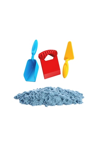 03691 Dede. Aksesuarlı Mavi Kinetik Oyun Kumu 1000 Gr