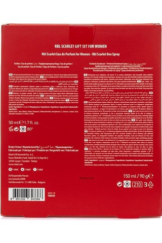 Rebul Scarlet Kadın Parfüm EDP 50 ML + Scarlet Kadın Sprey Deodorant 150 ML