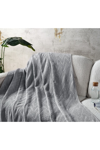 Adora Koltuk Şalı Gri - 130x170 Cm