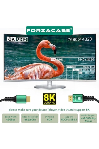 Forzacase Ultra Hdtv 8k Yüksek Hızlı Hdmı Kablosu 1.5 M - Fc1085