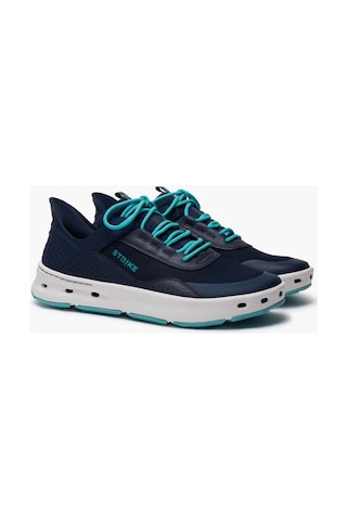 Strike Bluefin Lace Sneaker - Navy Lthr&textile W/blue