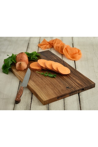 Hıcowood Şef Tipi Doğal Ceviz Kesme Sunum Tahtası - Lazerle İsim/Söz Yazılır