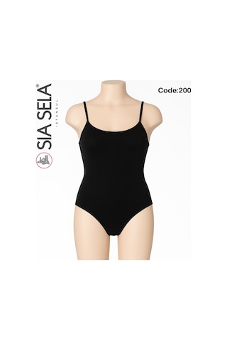 Belpa Sıla Sella Şık Günlük Kombin Askılı Body Siyah