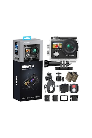Akaso Brave 4 4k 20mp Wifi Aksiyon Kamerası Ultra Hd With Eıs 30m Underwater Su Geçirmez - Uzaktan Kumandalı - 5x Zoo