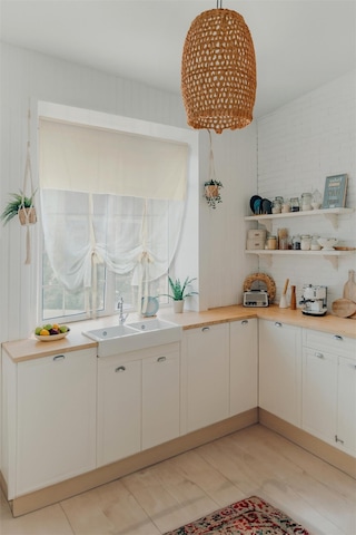 Naturel Potlu Tül Perde Retro Krem Krem