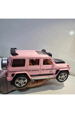 Pembe Jip Mercedes G63 G Class Metal Diecast Model Araç Çek Bırak