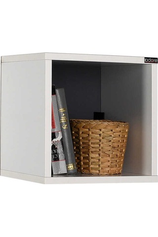 Adoremobilya Rainbow Genç Odası Duvar Rafı Diamond-Beyaz