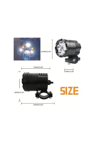 Motion003 Nlpearl Led Motosiklet Köpük Işığı 2 Adet Işık 1 Adet Anahtar 12v Sert Kablolama Motorlu Araçlar