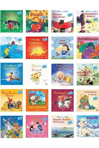Ilk Okuma Kitapları Seti / 20 Kitap / Köpük Ile Pıtır, Korkak Kahraman, Çizgili, Iyi Ki Okuma Okul Öncesi Çocuk Kitapları 49634945