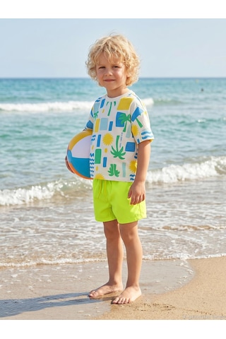 Civil Boys Basic 2-5 Yaş Deniz Şort - Yeşil Limon Yeşili