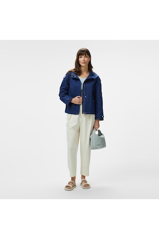 Nautica Kadın Lacivert Regular Fit Dik Yaka Mont Düz 55j016t Lacivert