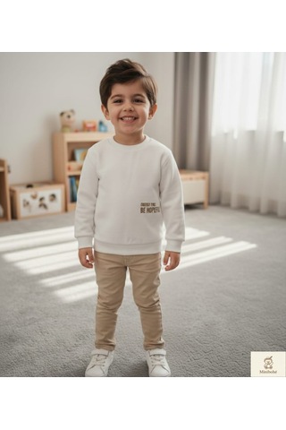 Nanica Kids Minibohe Çocuk Sweatshirt Beyaz