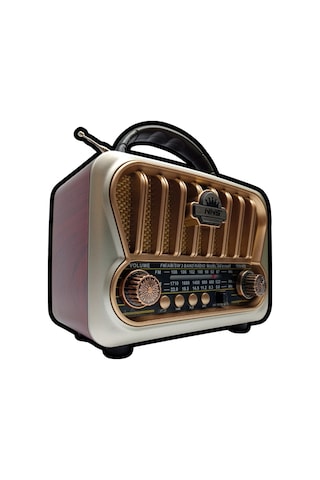 MN6 NS-09 Nostaljik TWS Destekli Ahşap Pilli Radyo