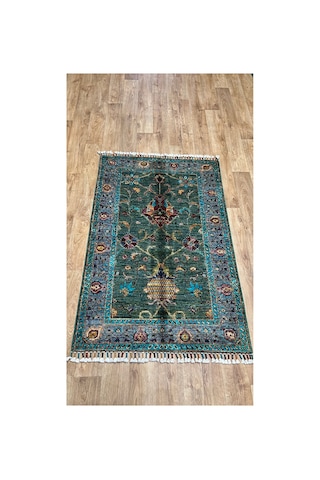 El Dokuma Afghan Halısı Yeşil