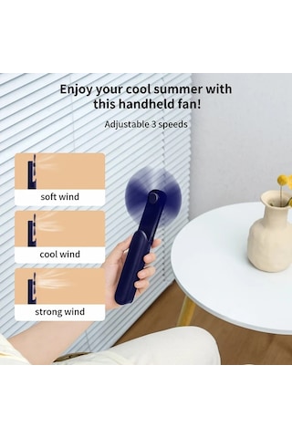 Boatshop1 Yeni Yaz Koyu Mavi Taşınabilir Katlanabilir El Feneri Düşük Gürültü Güçlü Rüzgarlı Mini Fener