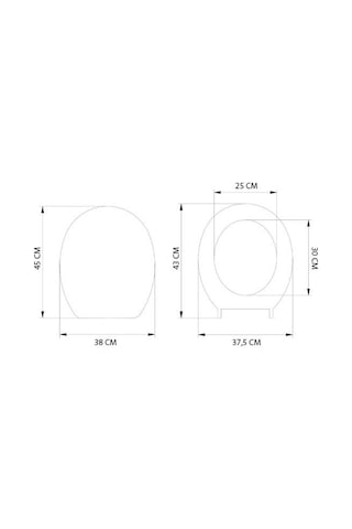 Geseus Home Siyah Granit Desen Klozet Kapağı