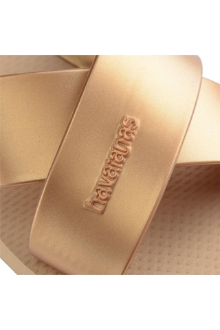 Aqua Metallic Golden Kadın Terlik-6566 Altın