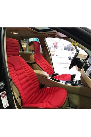 Renault Clio 4 Kırmızı Koltuk Kılıf Koruyucu Minderi Ön 2li Minder Ortopedik Lüks