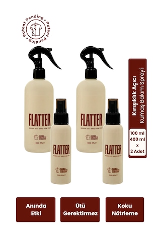 Flatter Kırışıklık Açıcı & Kumaş Bakım Spreyi 400ml + 100ml X2 4'lü Set