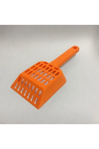 Gees Global 3d Baskı Kedi Kumu Küreği - Geniş Hazneli Eleme Küreği-turuncu Gbzs