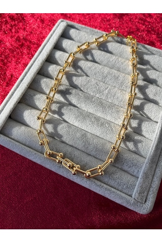 Altın Renk Tifany Blanca Kararmaz Paslanmaz Kadın Kolye