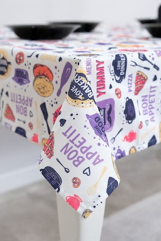 Sufre Sıvı Geçirmez Masa Örtüsü Sofra Bezi Sofra Örtüsü Piknik Örtüsü Lila