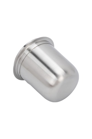 Geeroyoo 150ml Paslanmaz Çelik Kahve Toz Toplayıcı, 58mm İtalyan Kolu Uyumlu, Ellerden Kurtarır, Uçan Toz Engeller, Kolay Temizlenir Siyah Gri