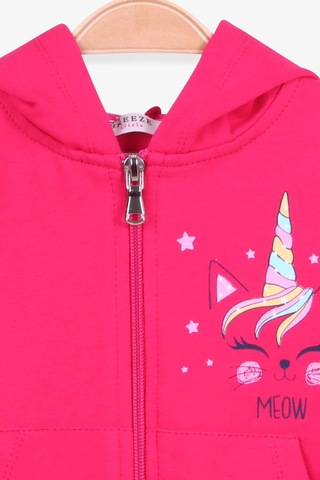 Breeze Kız Çocuk Hırka Kolları Desenli Baskılı 1-4 Yaş, Fuşya-fuşya Fuşya