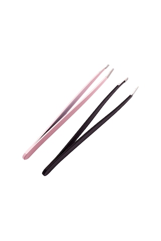 Homyl 2 Parça Profesyonel Kaş Cımbızı Eğimli Paslanmaz Tarif Edildiği Gibi