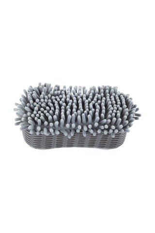 Çift Taraflı Mikrofiber Şönil Tüylü Araba Oto Yıkama Kurulama Temizlik Süngeri 23x12x6cm Gri Oto Aksesuarcım