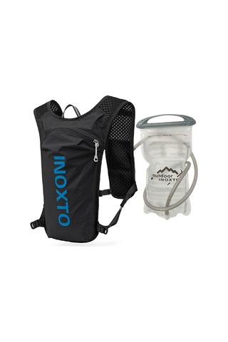 Dianziye Yürüyüş Ve Bisiklet İçin Nefes Alabilen 1.5 Litre Su Torbasıyla Çok Amaçlı Sırt Çantası - Siyah Ve Mavi Çok Renkli