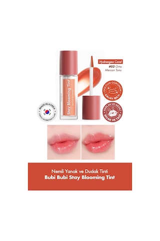 Unpa Nemli ve Canlı Mercan Tonlu Yanak ve Dudak Tinti UNPA Bubi Bubi Stay Blooming Tint