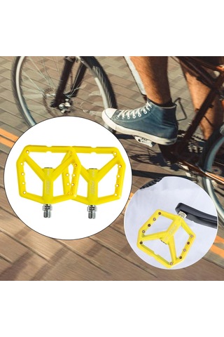 Suntek Bisiklet Pedalları Oymak Katlanır Için Bmx Şehir Sarı