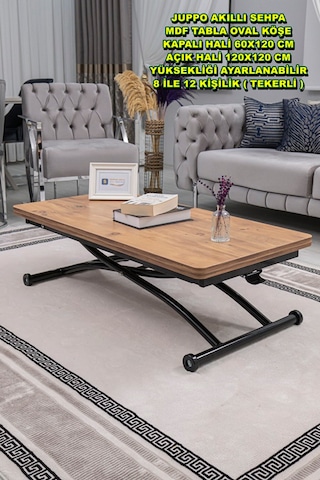 Juppo Üst Tabla Mdf Efesçam Oval Köşe Alt Siyah Dışa Kıvrım