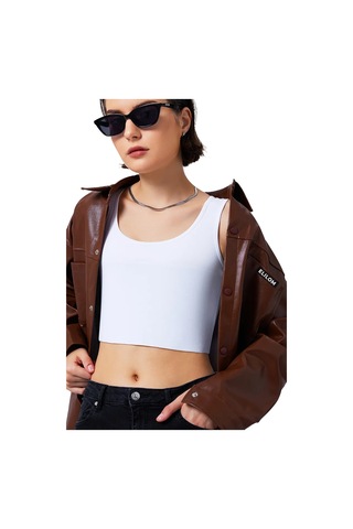Elilom Göğüs Gizleyici Korse Unisex Jinekomasti Ve Tomboy İçin Düz Silüet Atlet Beyaz