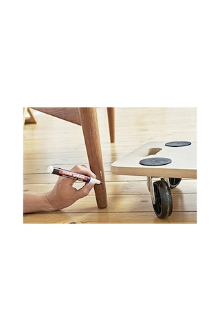 1.5-2 Mm Yuvarlak Uçlu Saf Beyaz Mobilya Kalemi, Çizik Giderici Abanoz - Beyaz