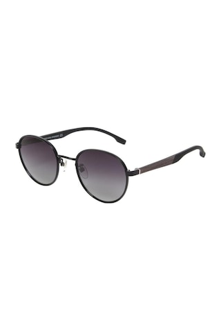 Ferfarani Ff 1398 345p 52 Unisex Oval Siyah Metal Güneş Gözlüğü Siyah