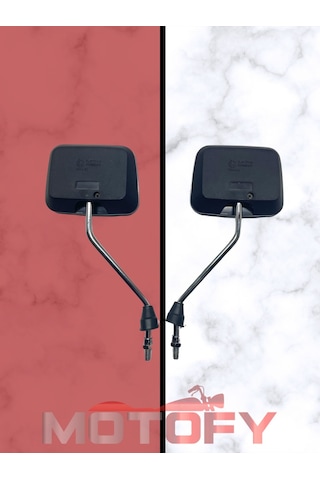 Klasik Model Kare Retro Motosiklet Aynası 10 Mm