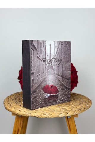 Rabsev Fotoğraf Albümü 10x15cm 200 Fotoğraf Kapasiteli Renkli Şemsiye Desenli Anı Albümü