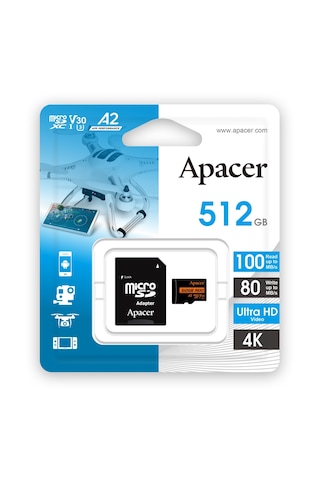 Apacer 512gb R100 Microsd Hafıza Kartı Ap512gmcsx10u8-r