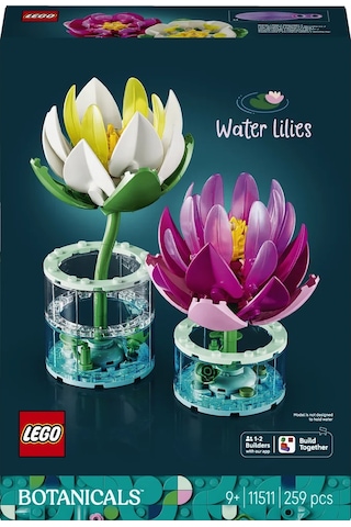 LEGO® Botanicals Nilüferler 11511 - 9 Yaş ve Üzeri Çocuklar için 2 Nilüfer İçeren Yaratıcı Oyuncak Yapım Seti (259 Parça)