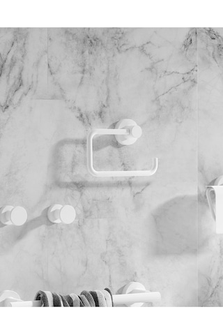 Tecno White Tuvalet Kağıtlık, Açık - Mat Beyaz Mat Beyaz