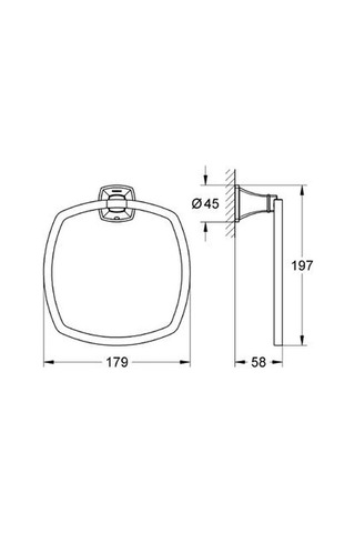 Grohe Grandera Halka Yuvarlak Havluluk Banyo Aksesuarı - 40630Ig0 Krom