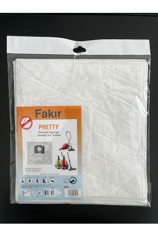 15 Adet Fakır Pretty Elektrikli Süpürge Sentetik Toz Torbası