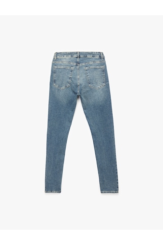 Koton Normal Bel Skinny Fit Jean Pantolon - Michael Jean Orta İndigo 6wam40104nd İndigo