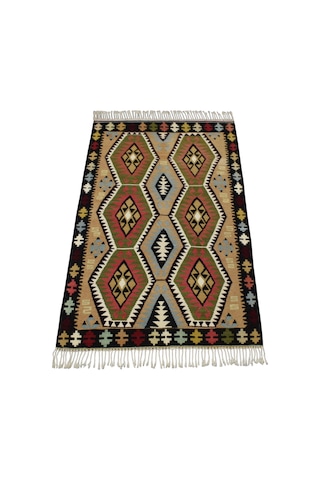 Kilim Antik El Dokuma Lüks Kula İzmir Yün Kilimi 0146 - Yeni - Çok Renkli