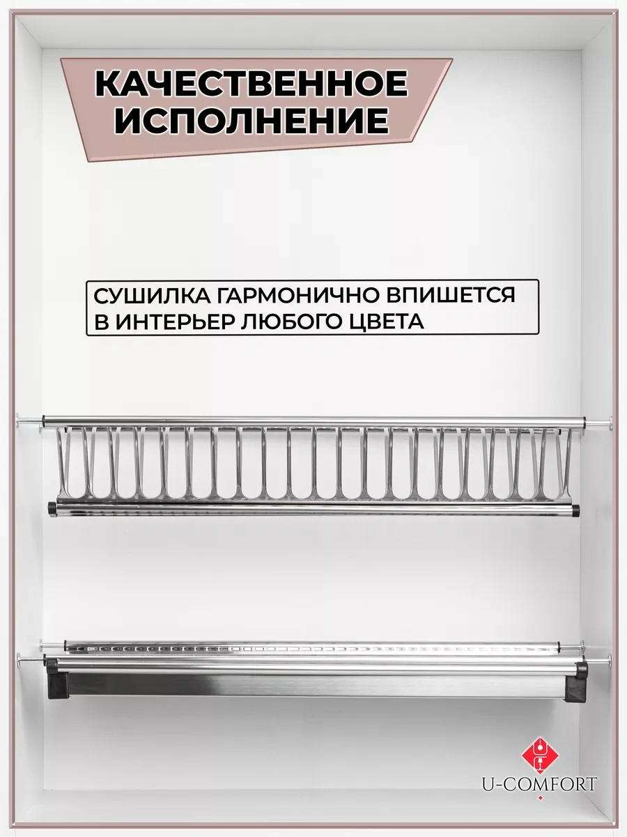 U-comfort Dolap İçi 60 Cm Bulaşık Kurutma Askısı 68864126 Krom
