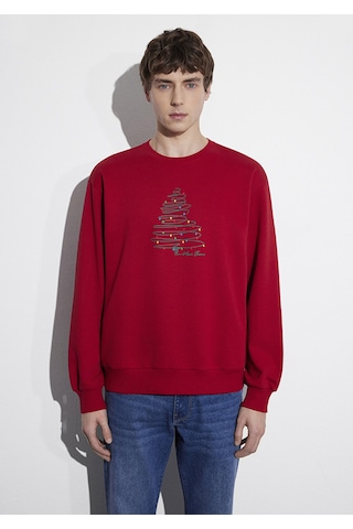 Mavi - Yılbaşı Temalı Kırmızı Sweatshirt 0s10552-70390 Kırmızı