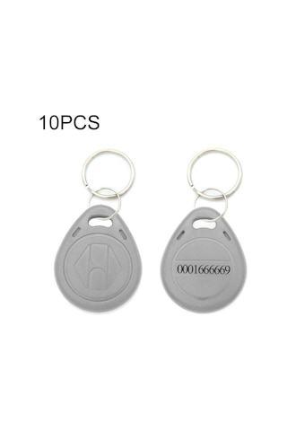 Sones 10 Adet 125khz Tk/em4100 Yakınlık Kimlik Kartı Çipli Anahtarlık Anahtarlık Gri