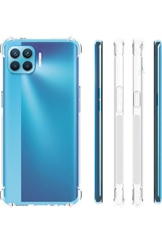 Oppo Reno 4 Lite Kılıf Zore Nitro Anti Shock Silikon Kılıf Renksiz